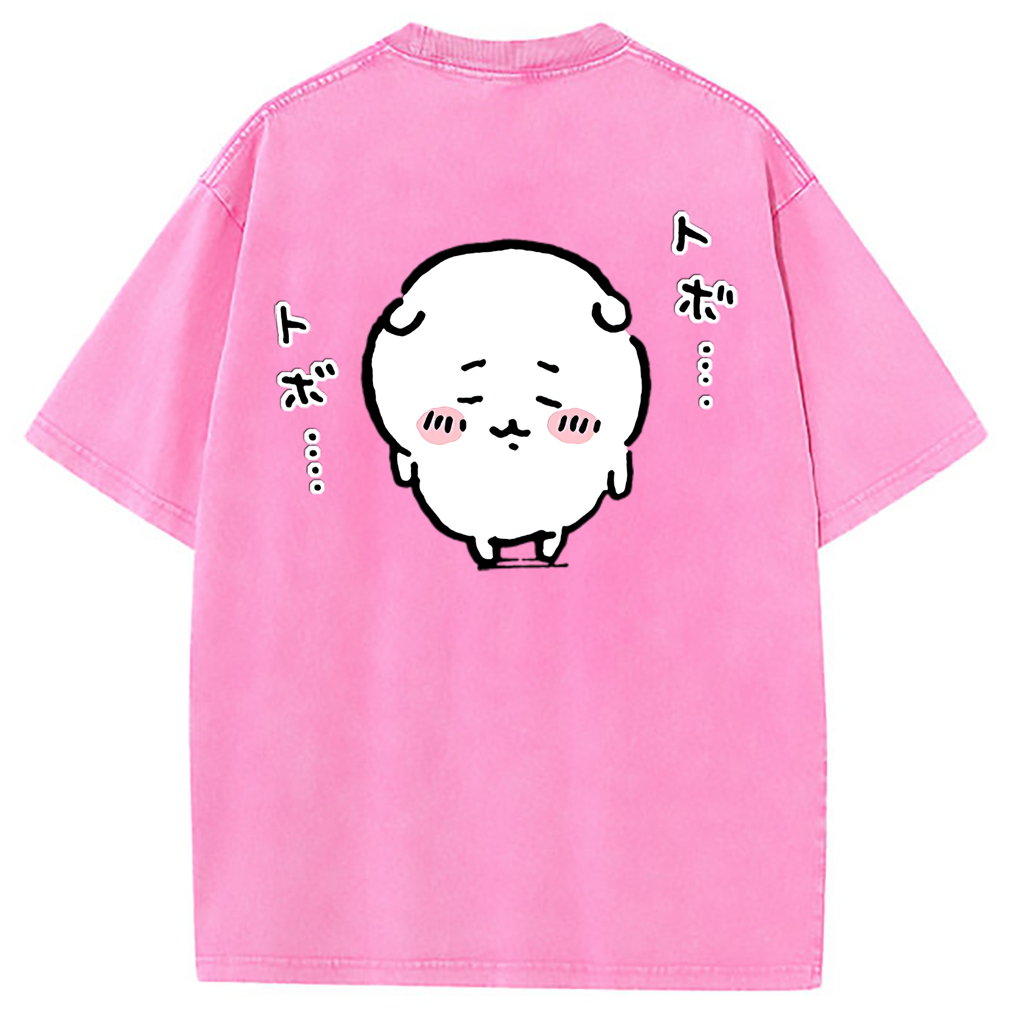 （画像用） ちいかわ ちいかわ Chii-kawa chiikawa 綿100% ヴィンテージ風 半袖Tシャツ（背面プリント）